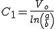 C_1=\frac{V_o}{ln\left(\frac{a}{b}\right)}